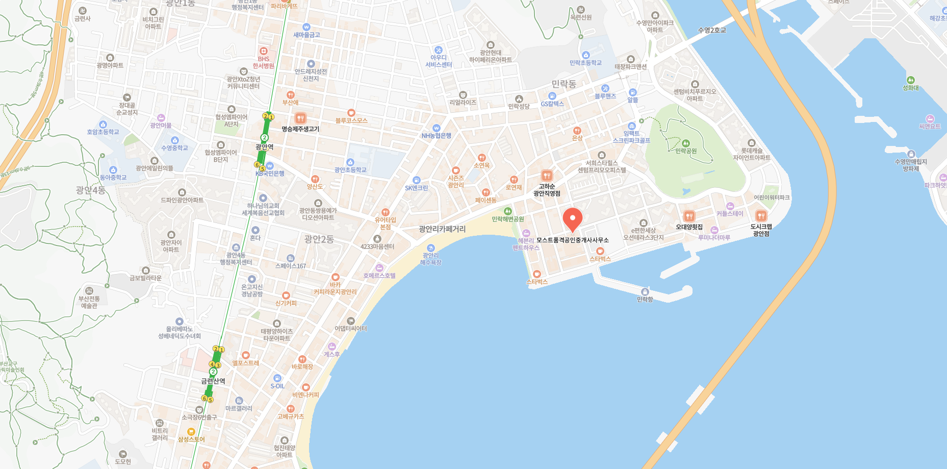 모스트품격공인중개사사무소 위치 지도